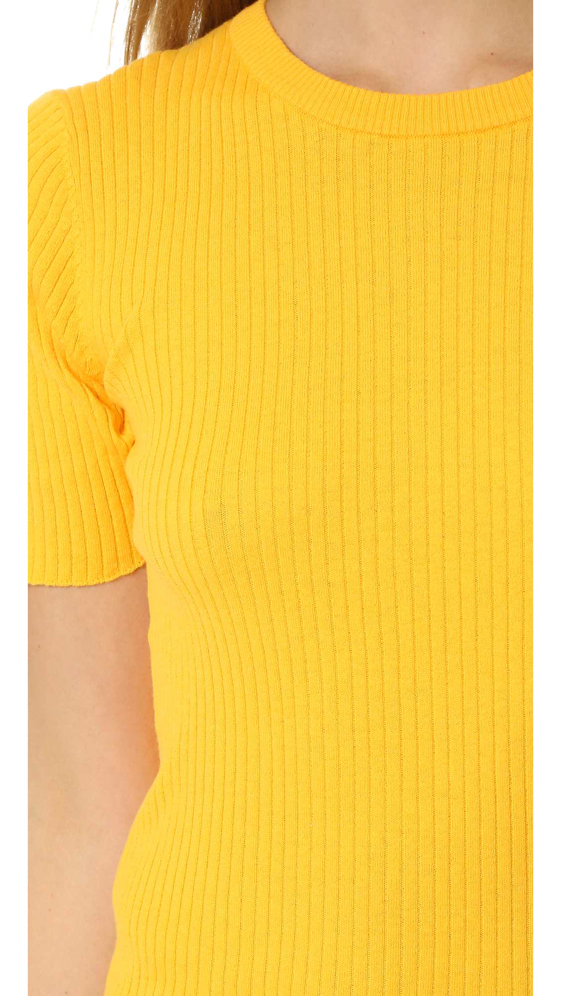 Frame Le Crew Sweater in Yellow | Lyst